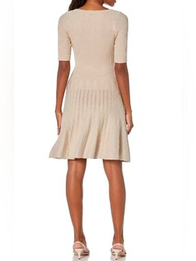 Guess Beige Knit Midi Dress